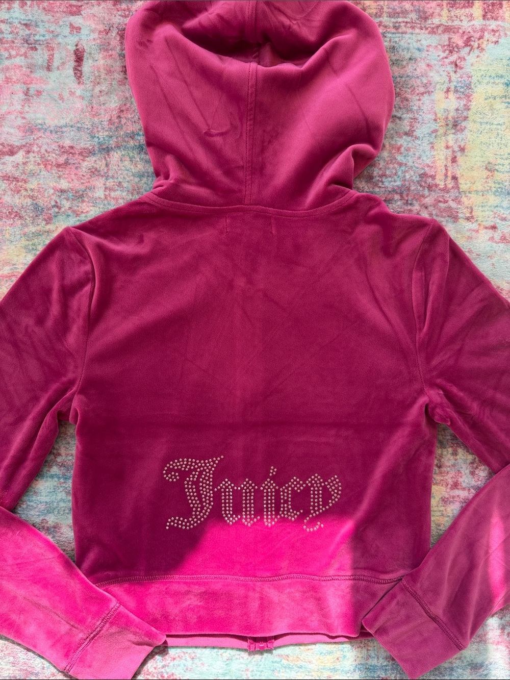 Juicy Couture Fuchsia Velour Zip Hoodie